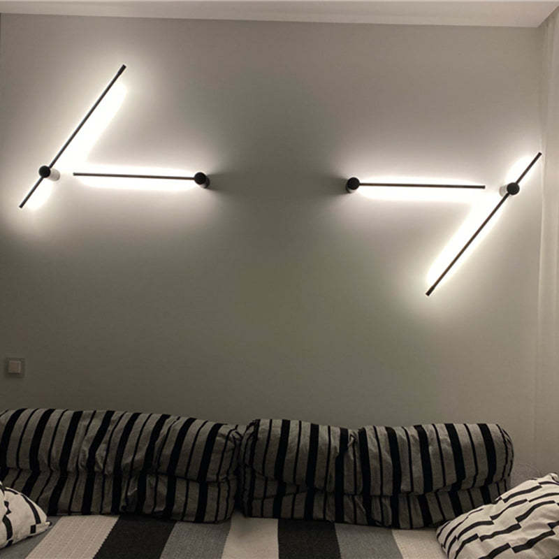 Modern LED wall lamps for garden or corridor lighting. Edge Minimalist Rotatable Linear LED Outdoor Wall Lamp Metal Corridor Garden