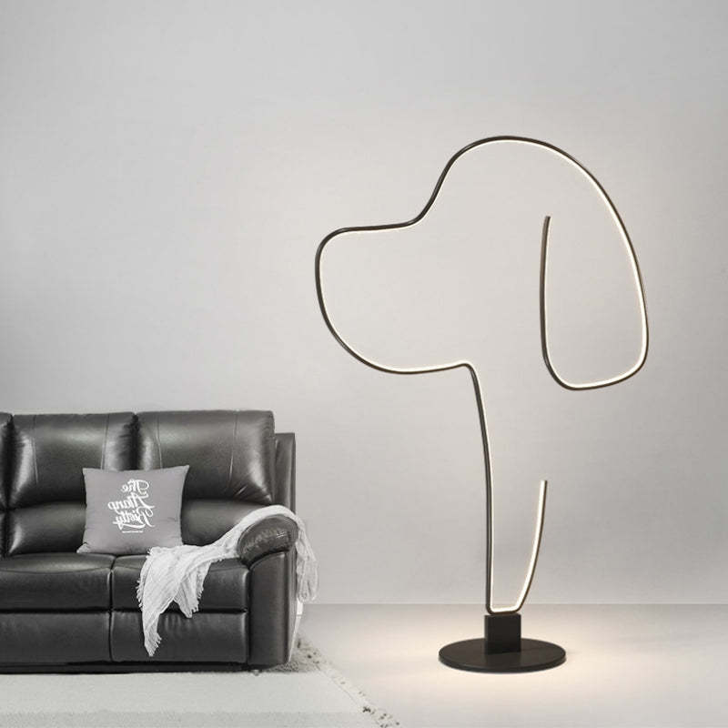 Modern dog floor lamp, pet themed lighting