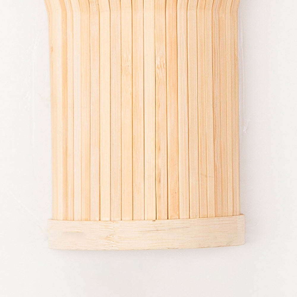Muto LED Wall Lamp: Linear Bamboo Weave