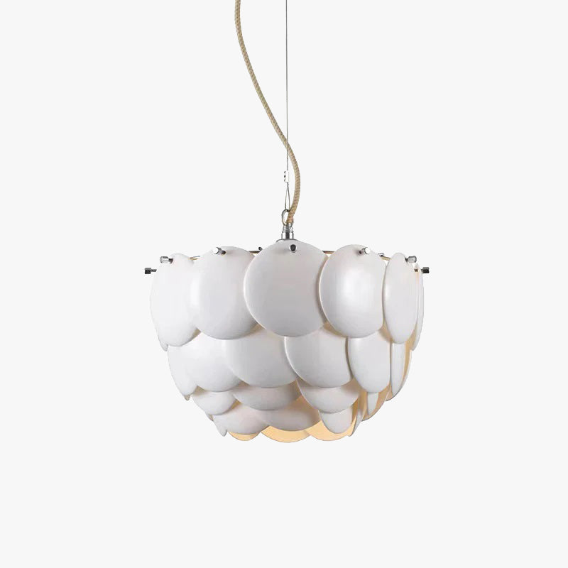 Lottie White Art Deco Chandelier Light Fixture