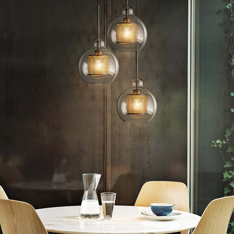 Oneal golden pendant lights over dining table