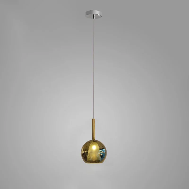 Hailie Modern Round Glass Pendant Light Bedroom Living Room