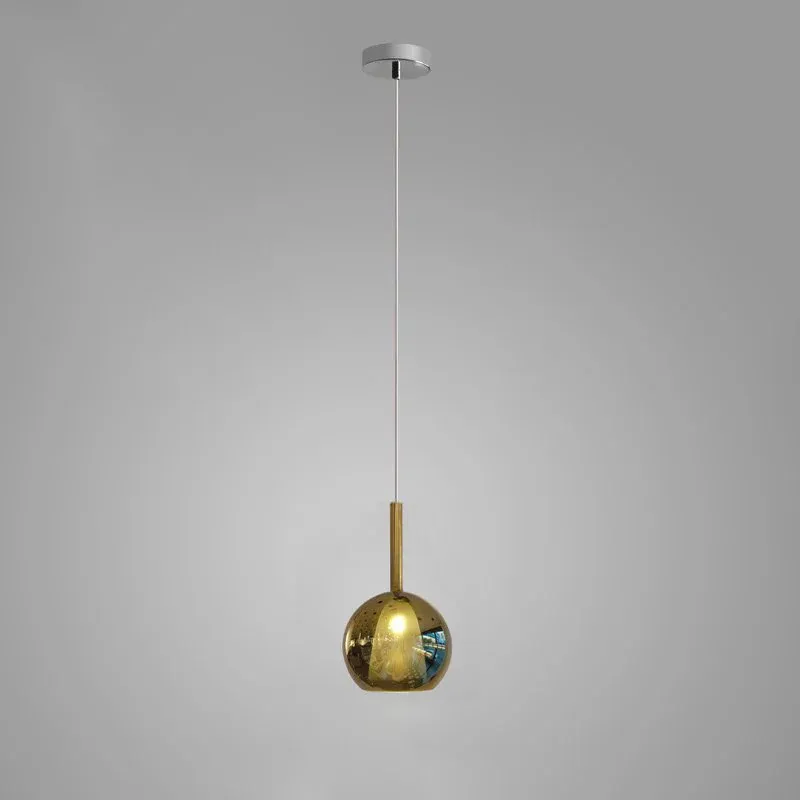 Hailie Modern Round Glass Pendant Light Bedroom Living Room