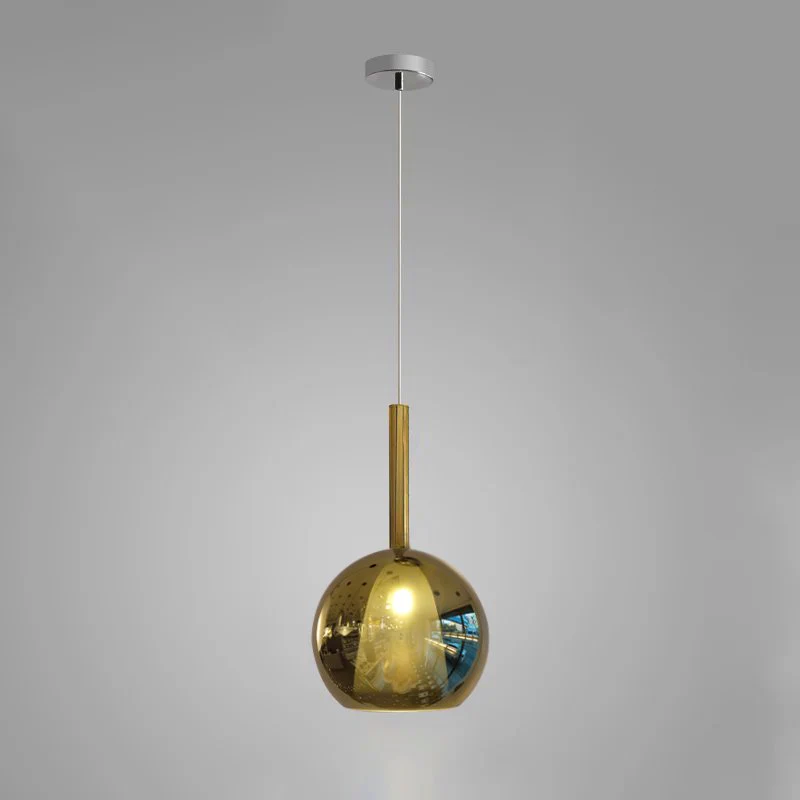 Hailie Modern Round Glass Pendant Light Bedroom Living Room