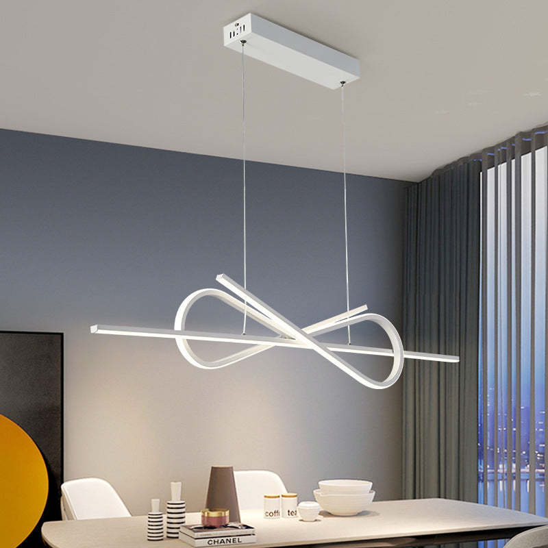 Bouvet bow-tie pendant light over dining table