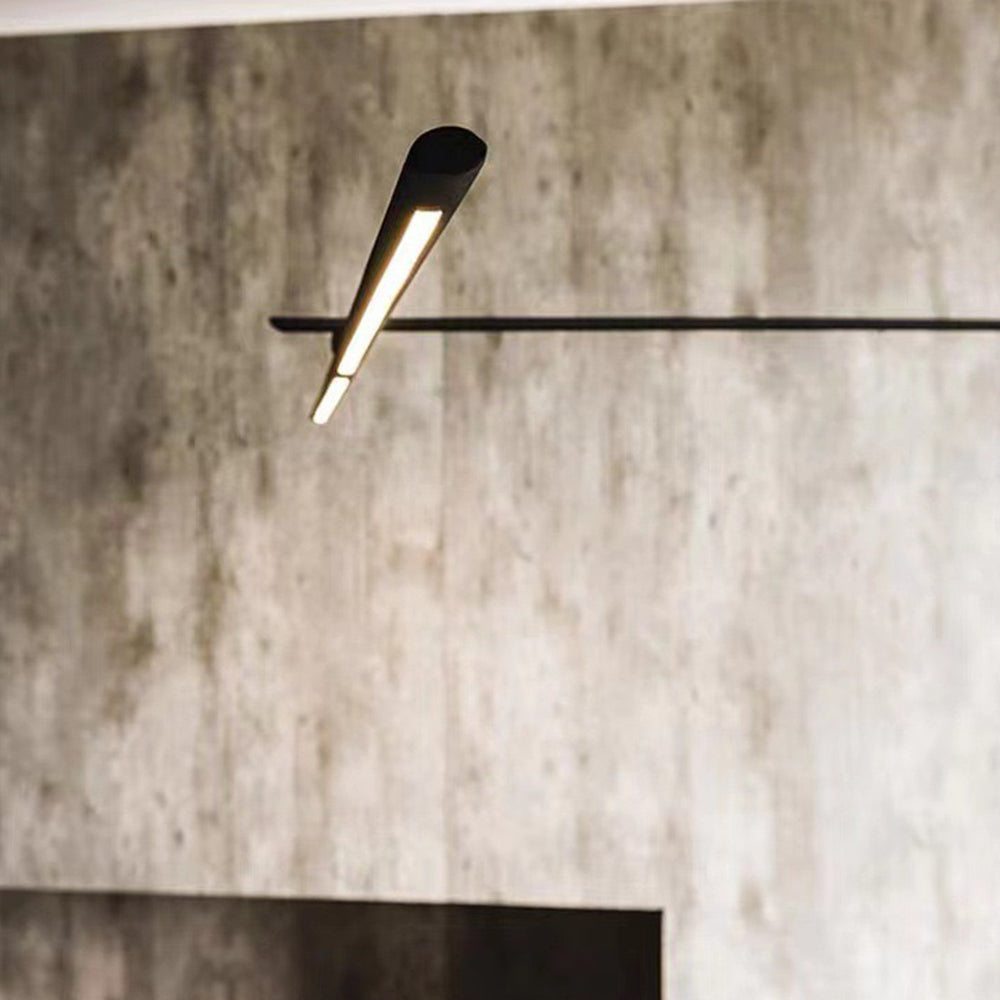 Minimalist black Edge floor lamp, linear LED lighting.