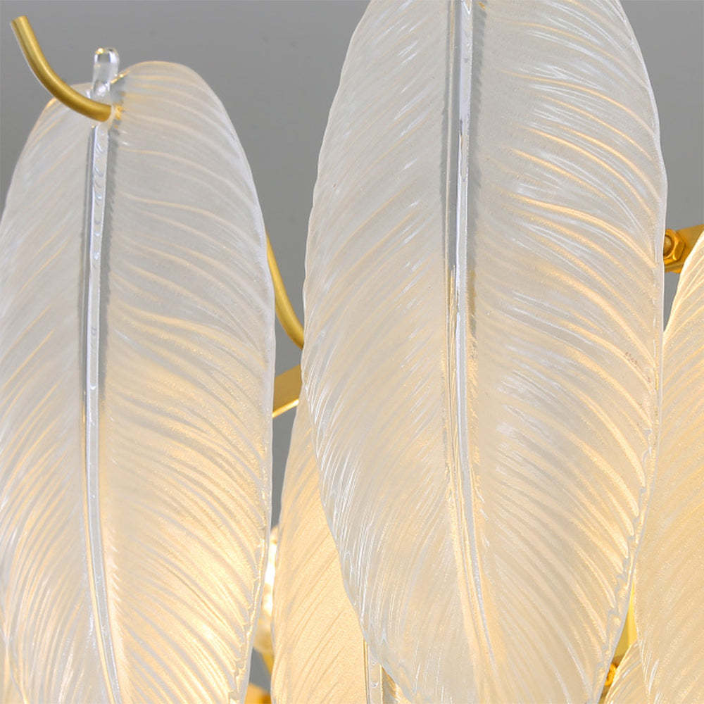 Kirsten Pearl Glass Feather Chandelier detail