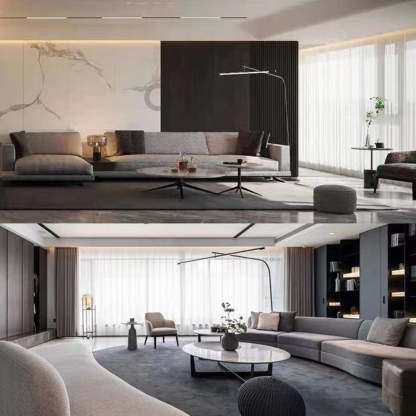 Edge floor lamp in modern living spaces
