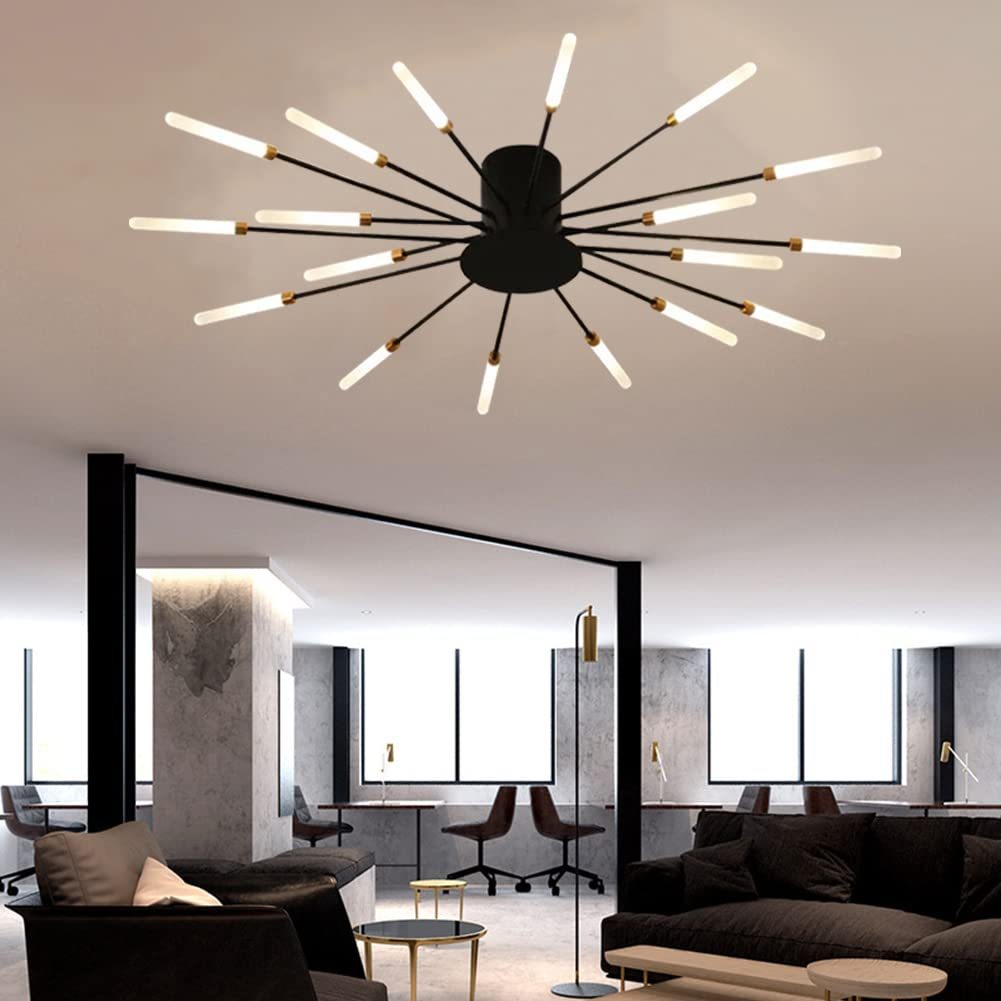 Lowry Fireworks ceiling light in modern living room