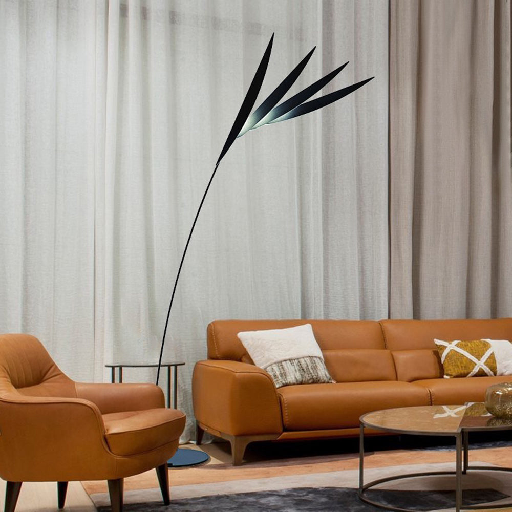 Modern living room with Salgado Leaf Floor Lamp