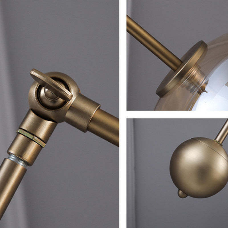 Valentina Arc Floor Lamp - Gold Metal Details