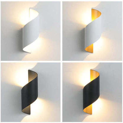 Orr metal wall lamps in white, black, gold by Las Sola