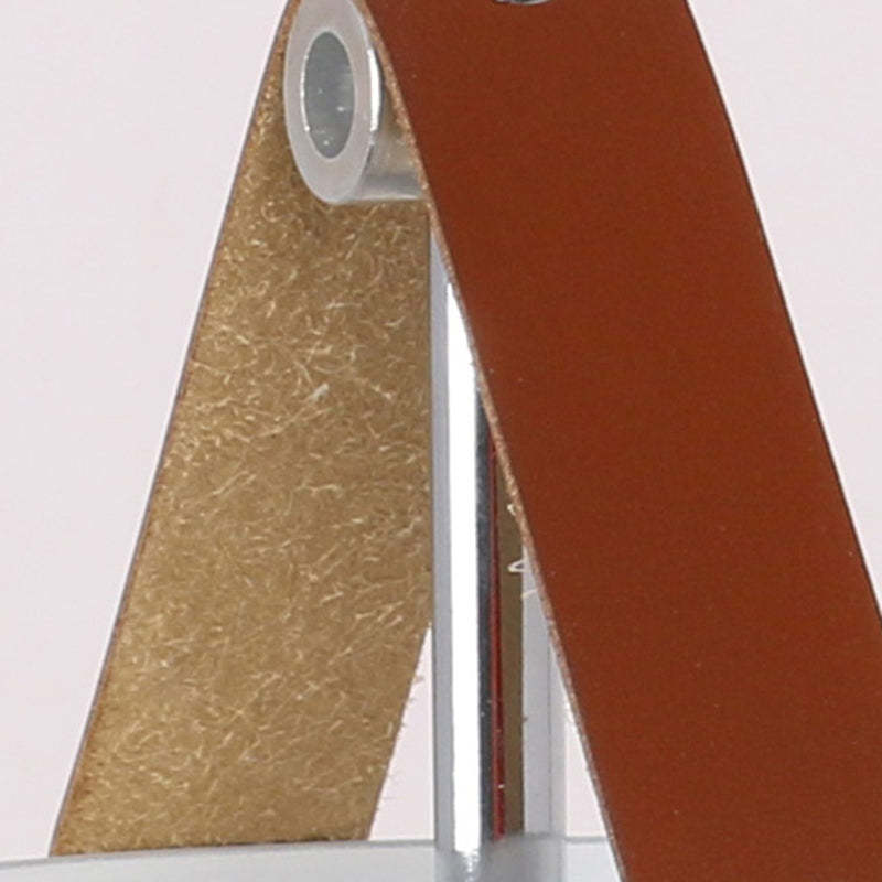 Carins Pendant Light: Leather strap and metal detail