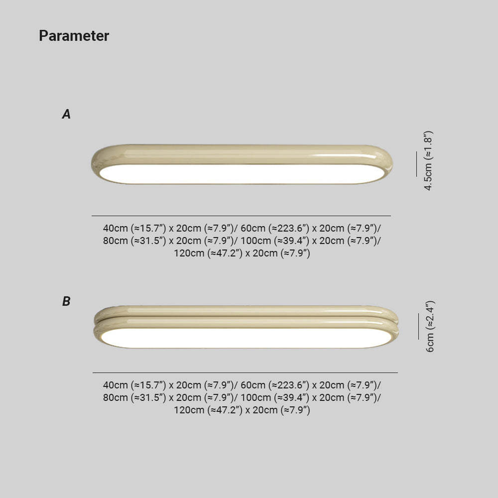 Ozawa Modern LED Flush Mount Ceiling Light dimensions