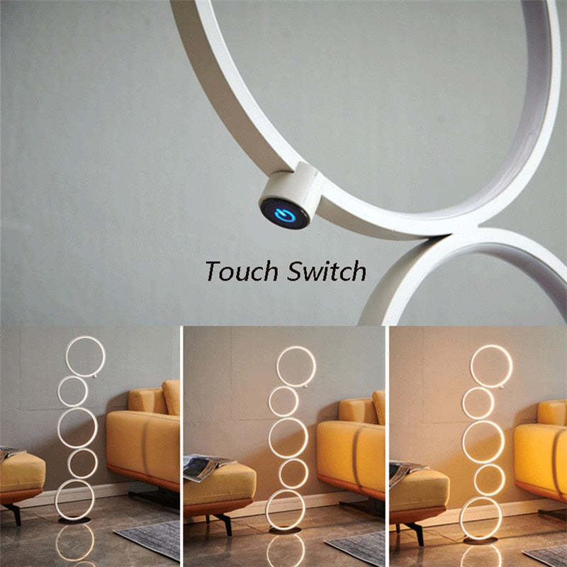 Arisha floor lamp: touch switch modern lighting.