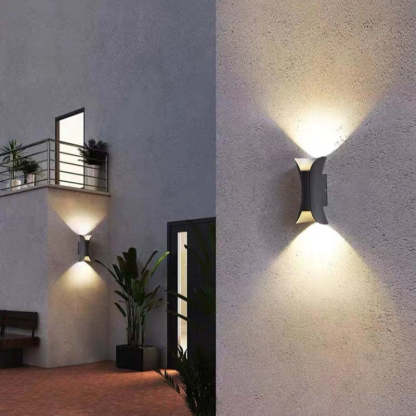 Modern outdoor wall lighting for garden corridor