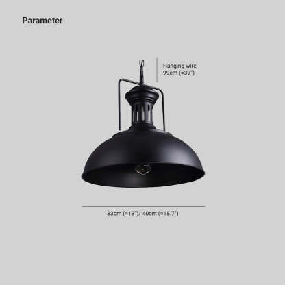 Alessio vintage pendant light dimensions.