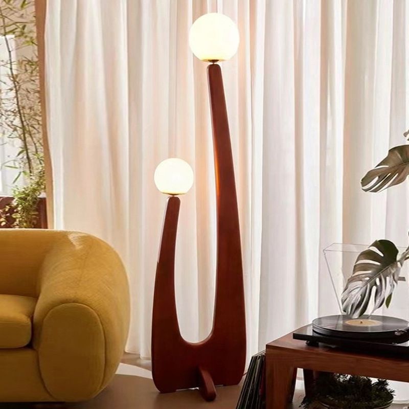 Avi Vintage Wood Floor Lamp