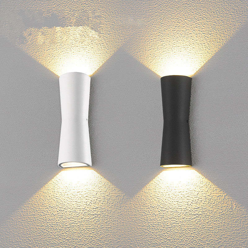 Orr LED Outdoor Wall Lamp in White and Black, minimalist design