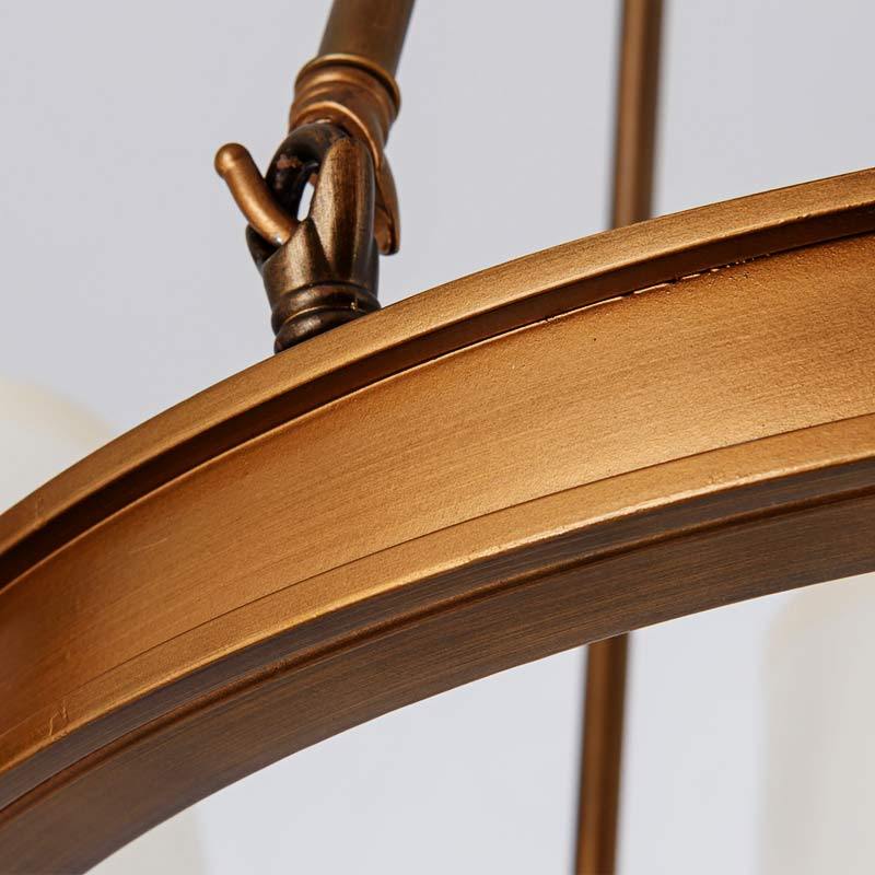 Copper Alessio Chandelier Ring Detail - Vintage Lighting