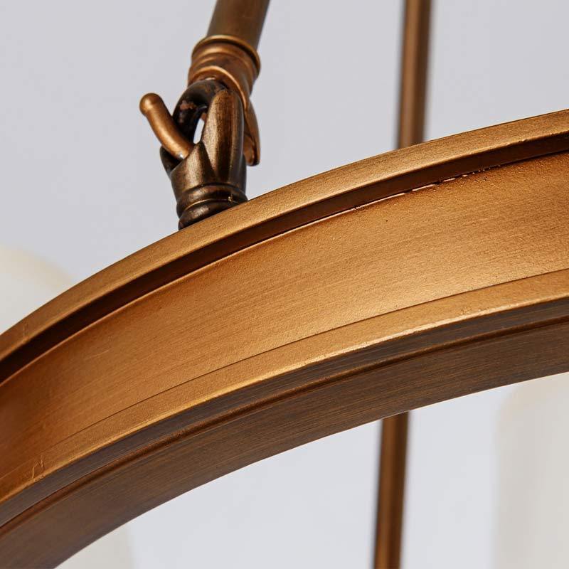 Copper Alessio Chandelier Ring Detail - Vintage Lighting