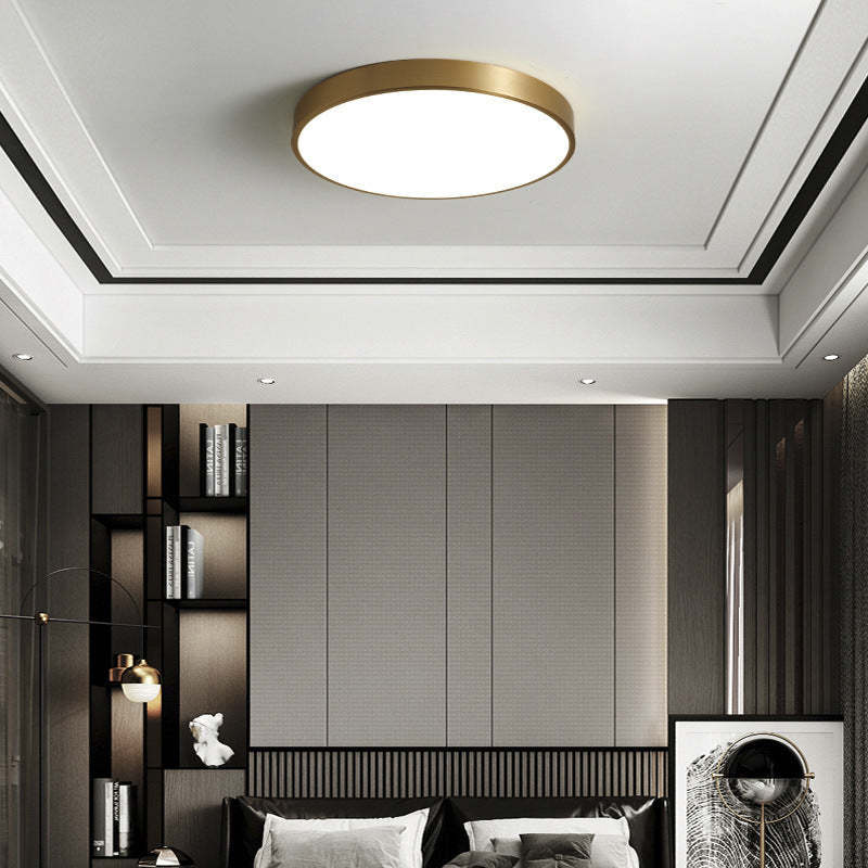 Quinn Nordic LED flush mount ceiling light in a bedroom