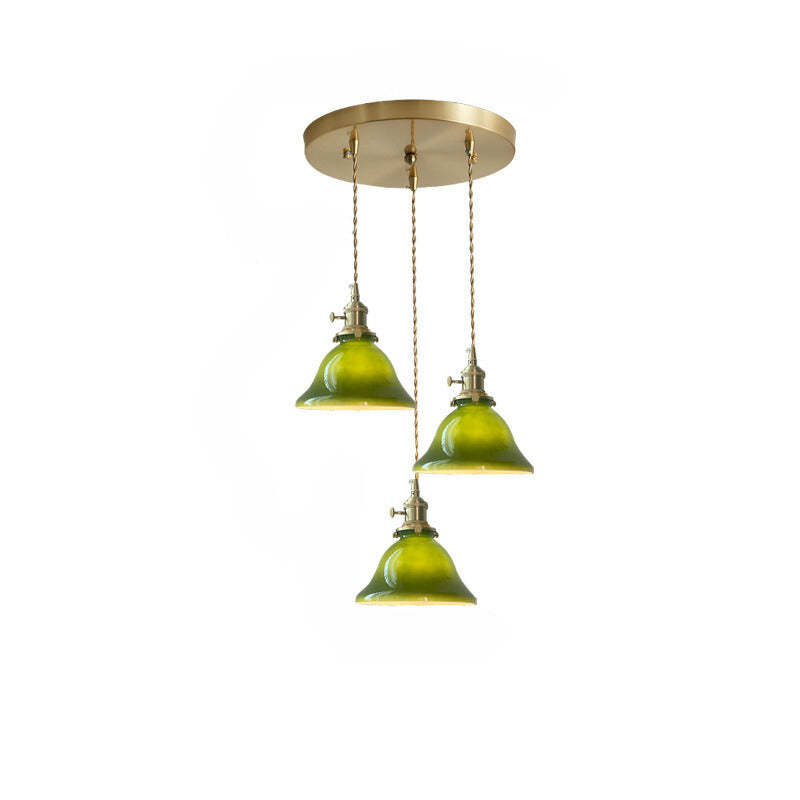 Hailie Rustic Green Glass Pendant Light - Lassola