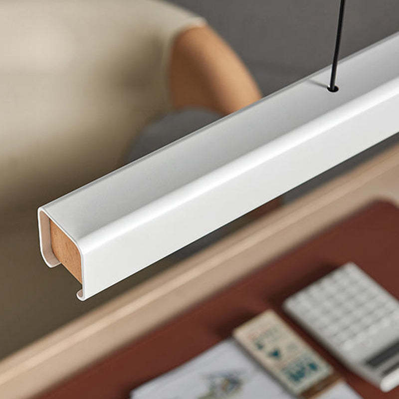 White Edge Pendant Light over desk, Las Sola