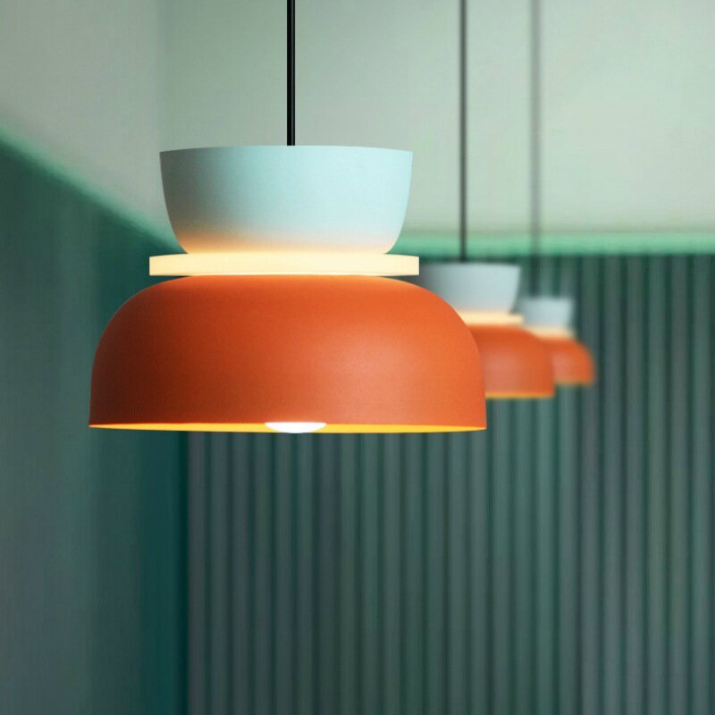 Orange and Blue Morandi Pendant Lights, modern lighting