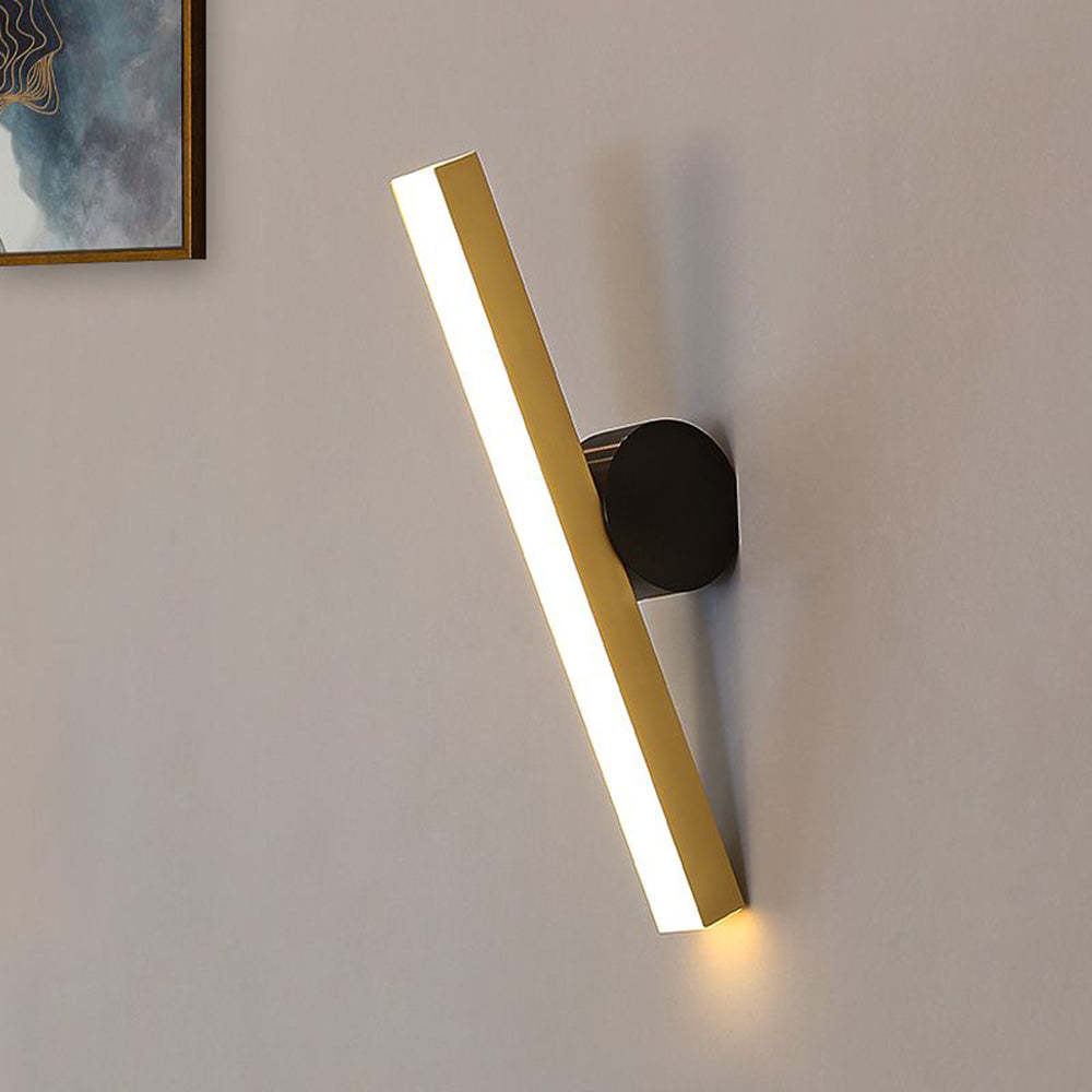 Modern geometric metal wall lamp, bedroom lighting