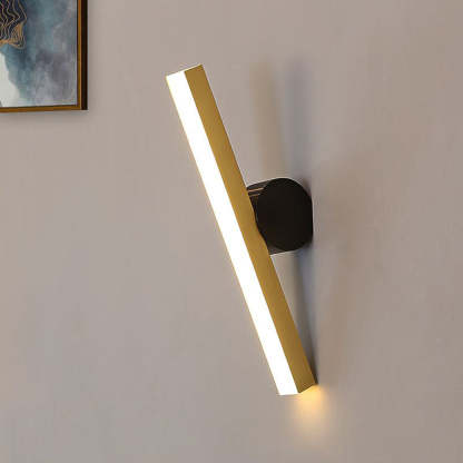 Modern geometric metal wall lamp, bedroom lighting