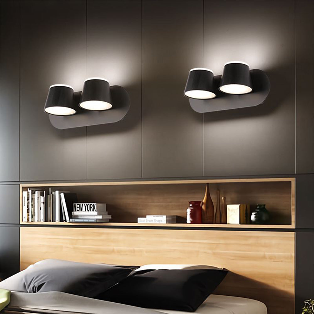 Cooley Modern Wall Lamps in a Bedroom with Warm Light
