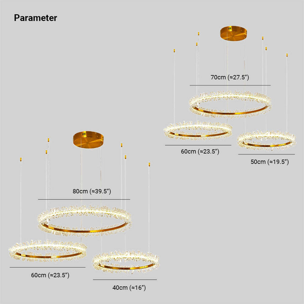 Kristy Pendant Light Dimensions - Ring Diameter Measurements