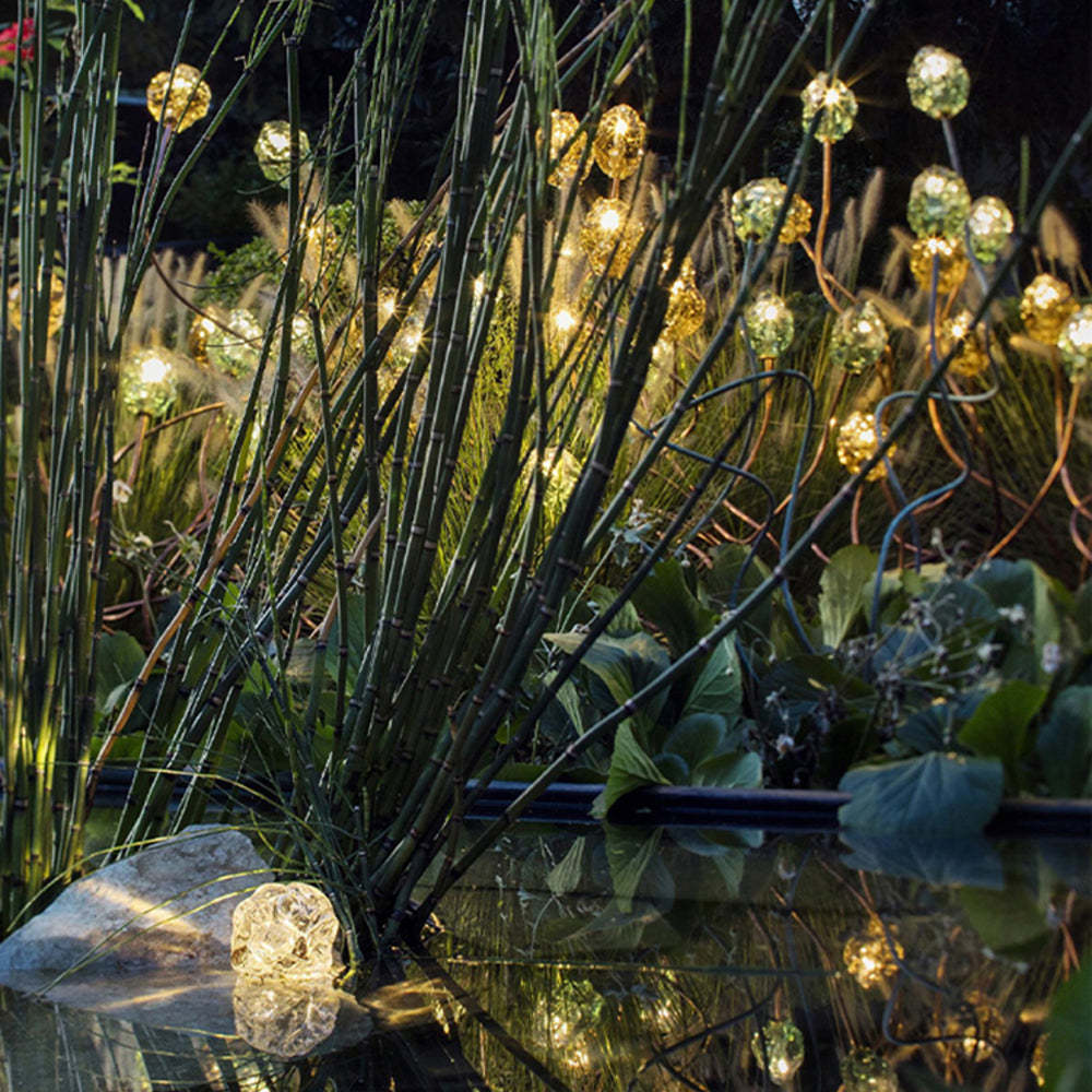 Bella Flower Ground Lights, Romantic garden ambiance.