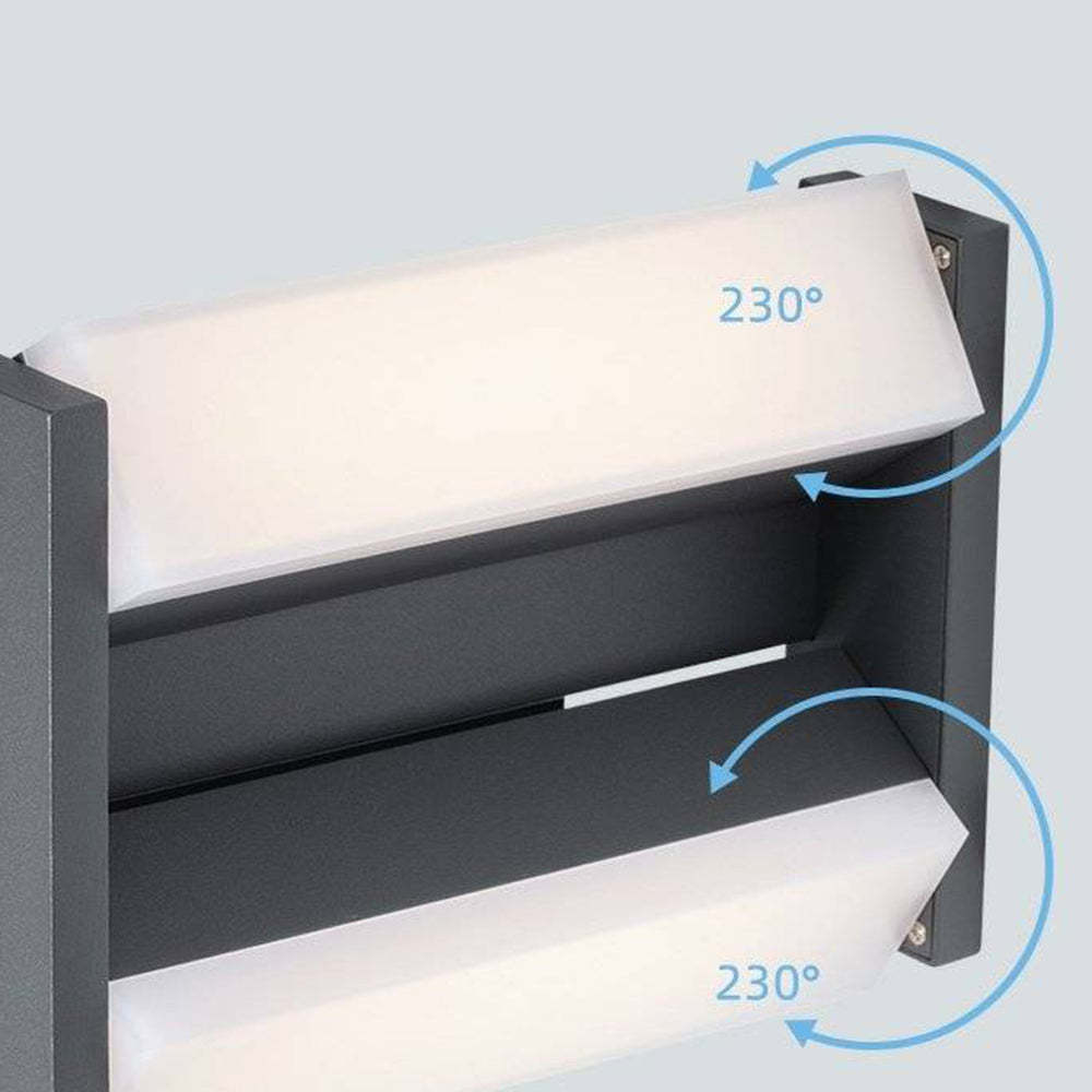 Orr Modern Outdoor Wall Lamp, Adjustable Light Angle 230°