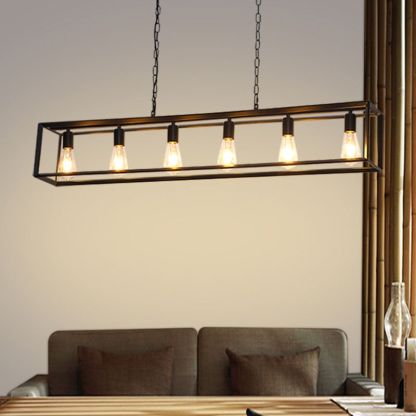 Brass Alessio Rectangle Pendant Light | Las Sola