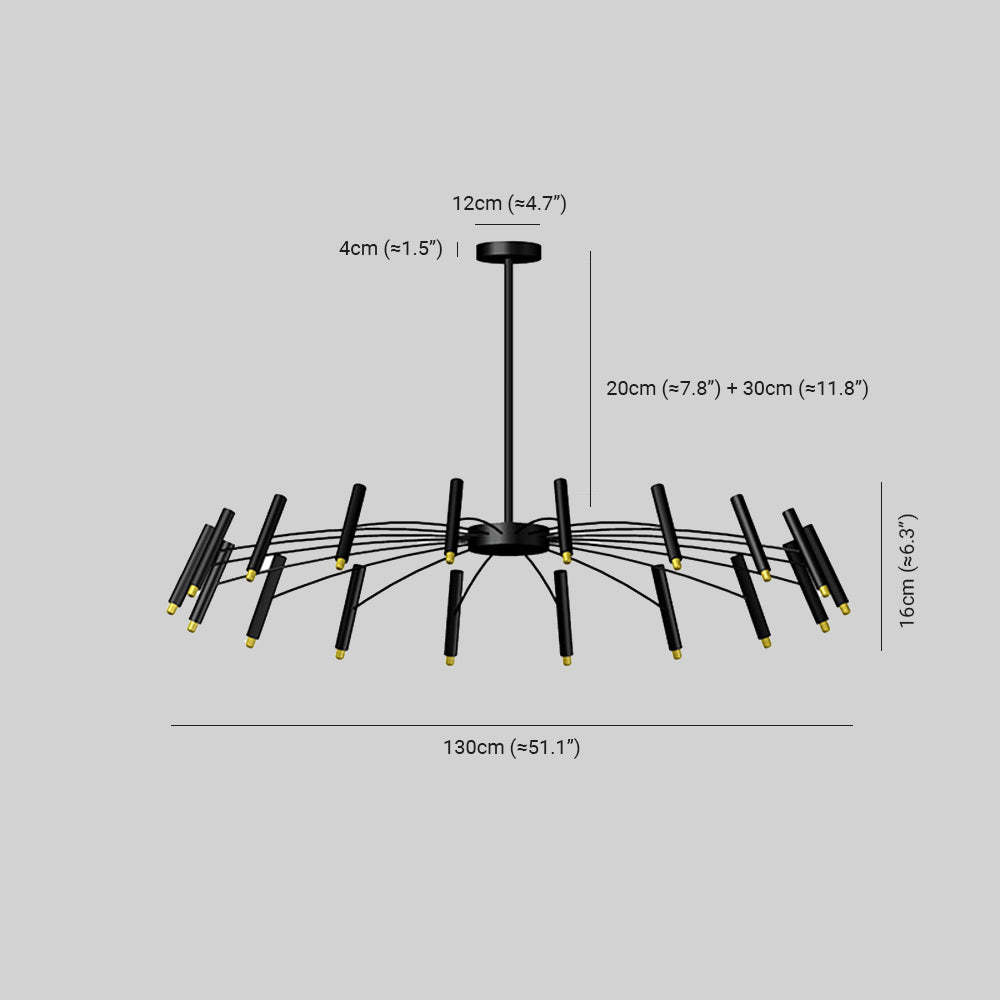Evette Chandelier Dimensions - Product Specifications