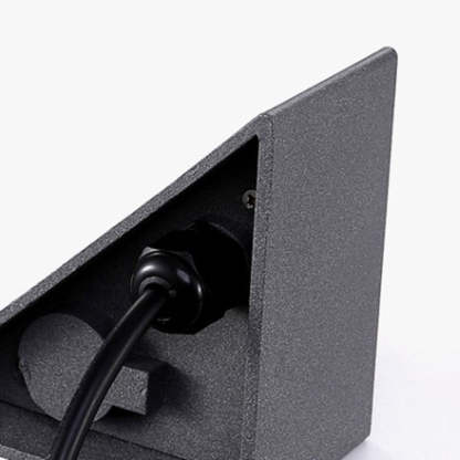 Orr Modern Triangle Step Light - Close-up of cable entry