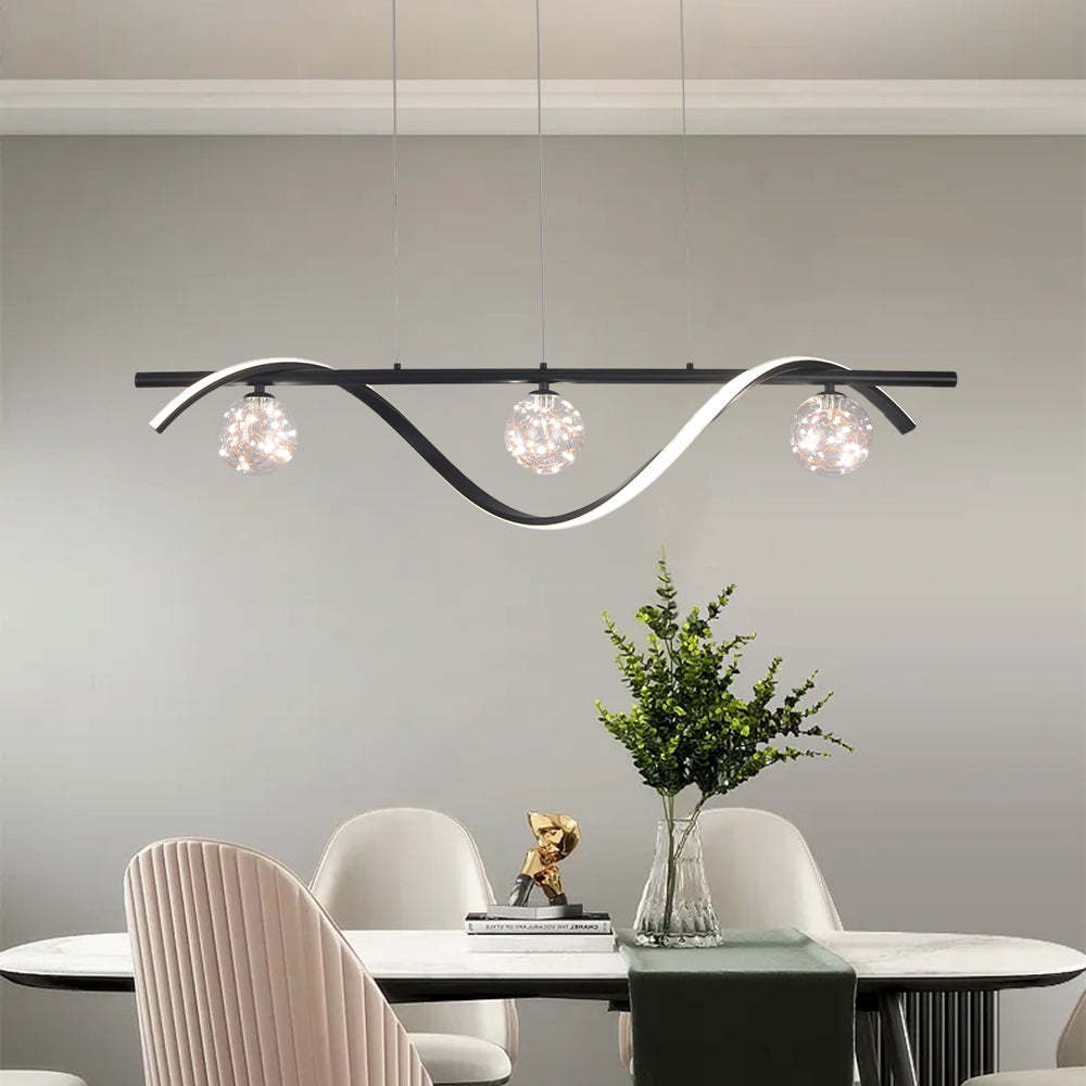 Louise Pendant Light over dining table, modern home lighting