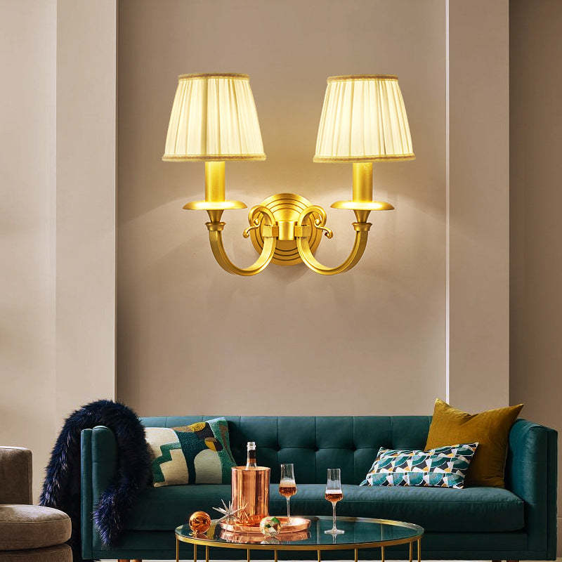 Alessio Wall Lamp - Fabric Shade Bedroom Lighting Alessio Decorative Indoor Wall Lamp Metal Fabric Living Room Bedroom