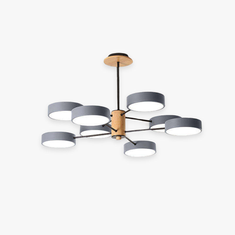 Sienna Art Deco Pendant Light - Metal, Wood, Acrylic