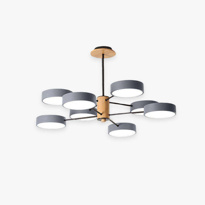 Sienna Art Deco Pendant Light - Metal, Wood, Acrylic