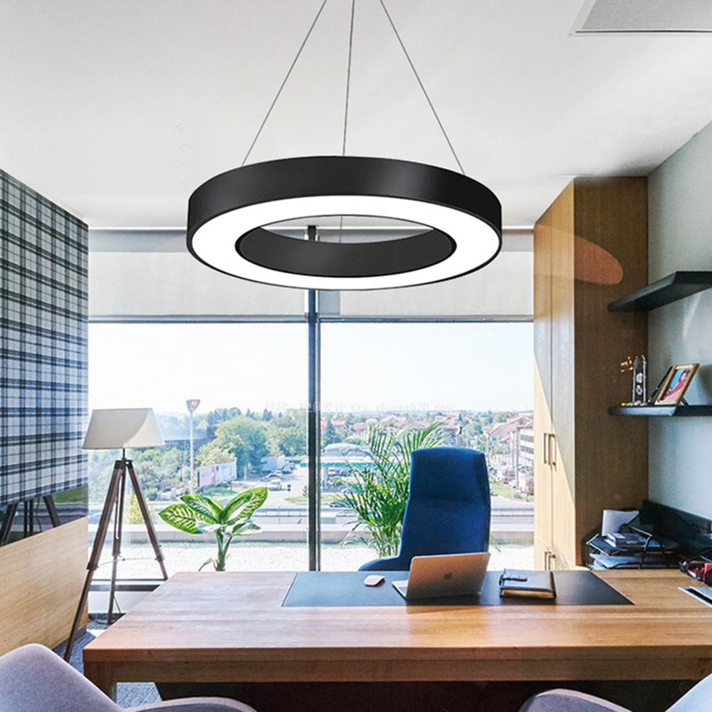 Modern office with Arisha Ring Pendant Light fixture