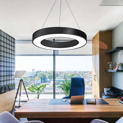 Modern office with Arisha Ring Pendant Light fixture