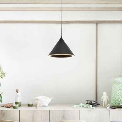 Black Morandi pendant light in a modern living room