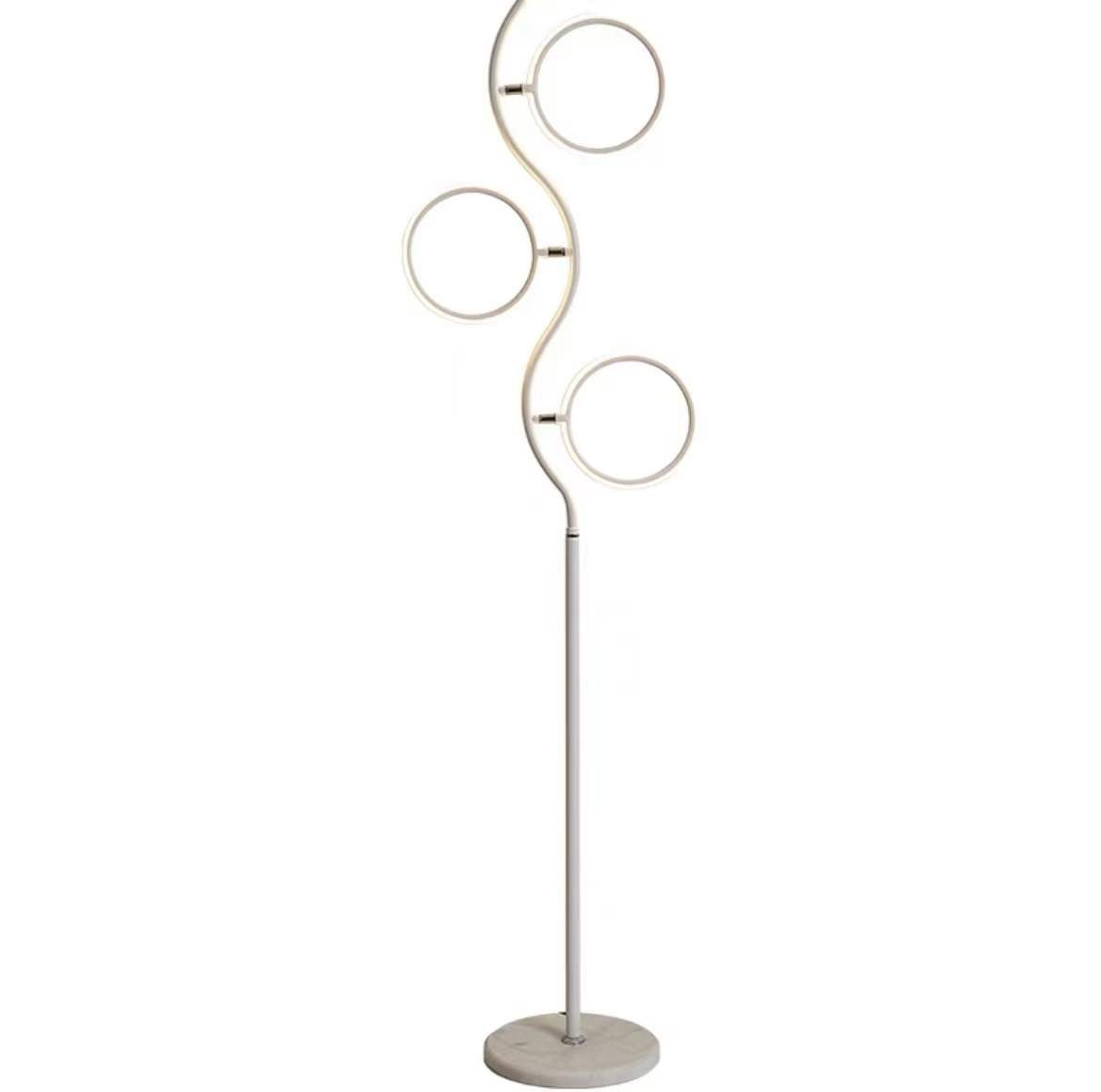 Modern Nordic Floor Lamp with Curved Design and LED Lights