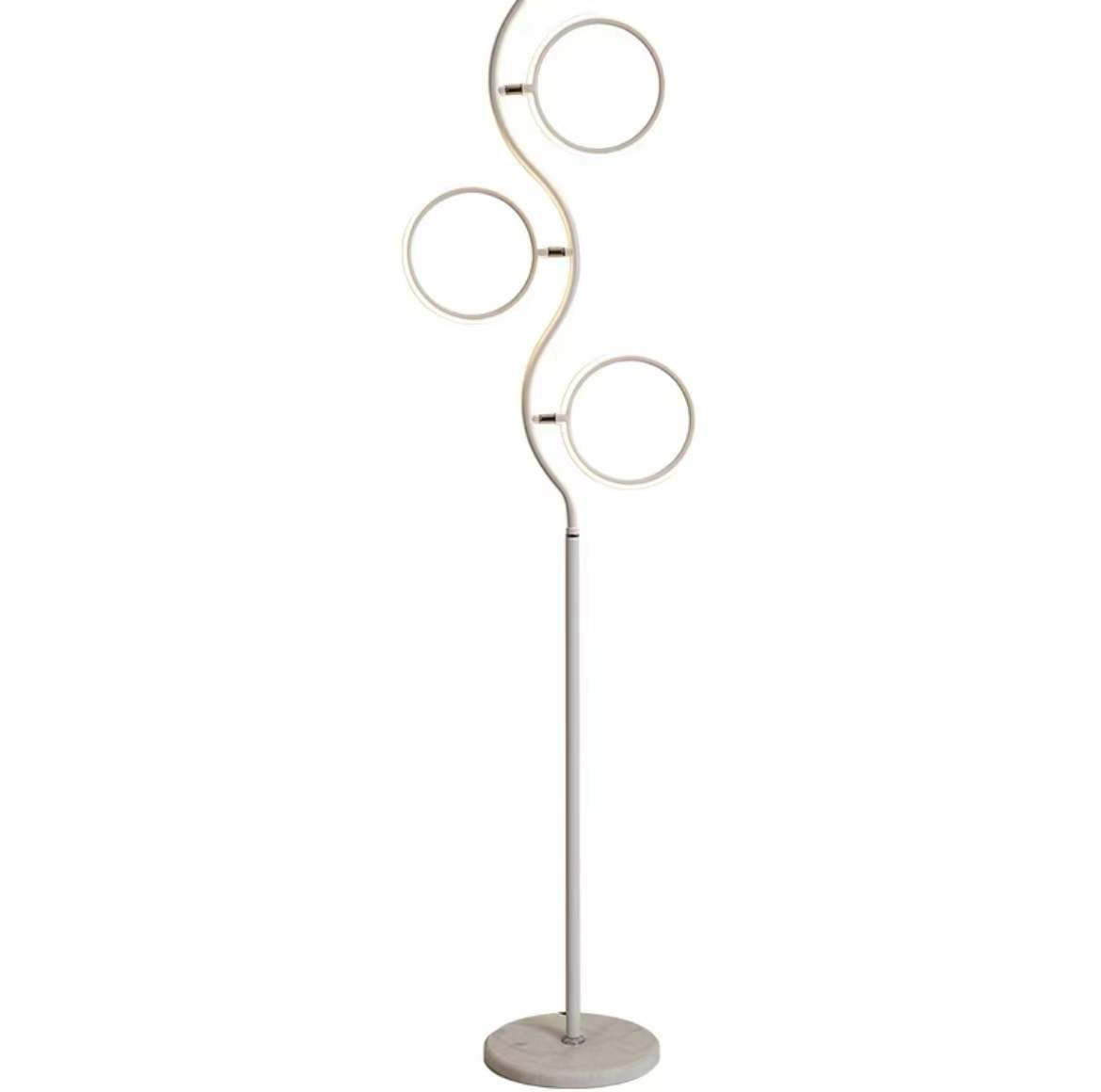 Modern Nordic Floor Lamp with Curved Design and LED Lights