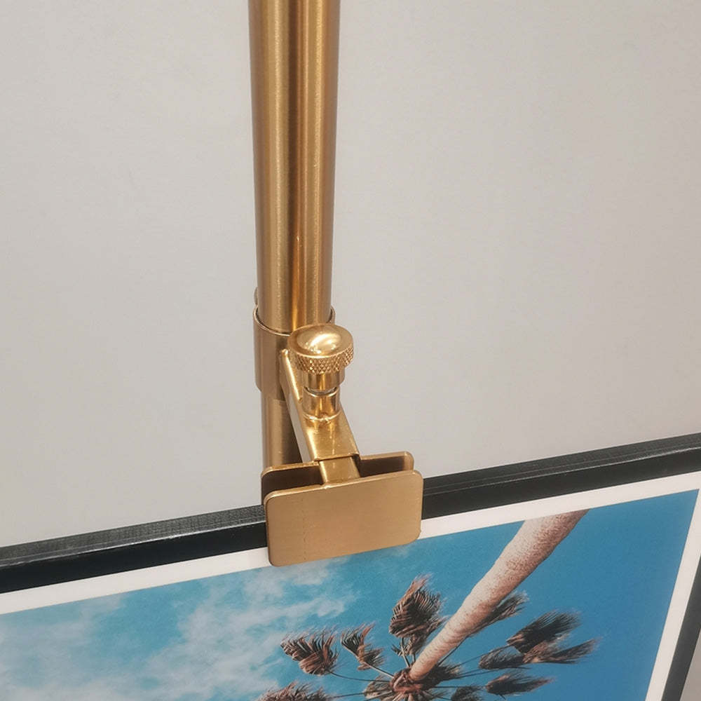 Carins Modern Art-deco Metal Easel Adjustable Floor Lamp, Brass