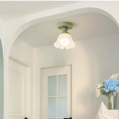 Bella flower glass flush mount ceiling light