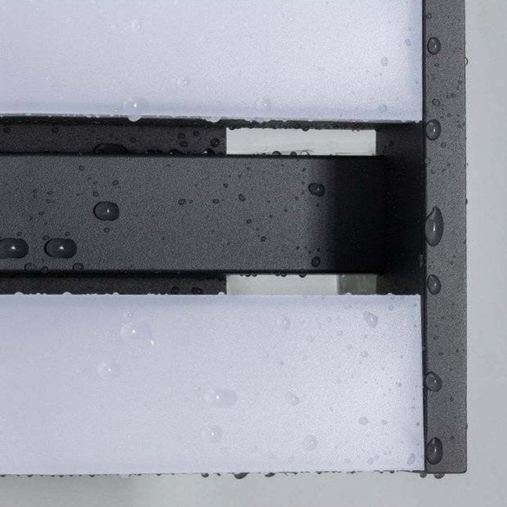 Orr Outdoor Wall Lamp, wet black metal detail